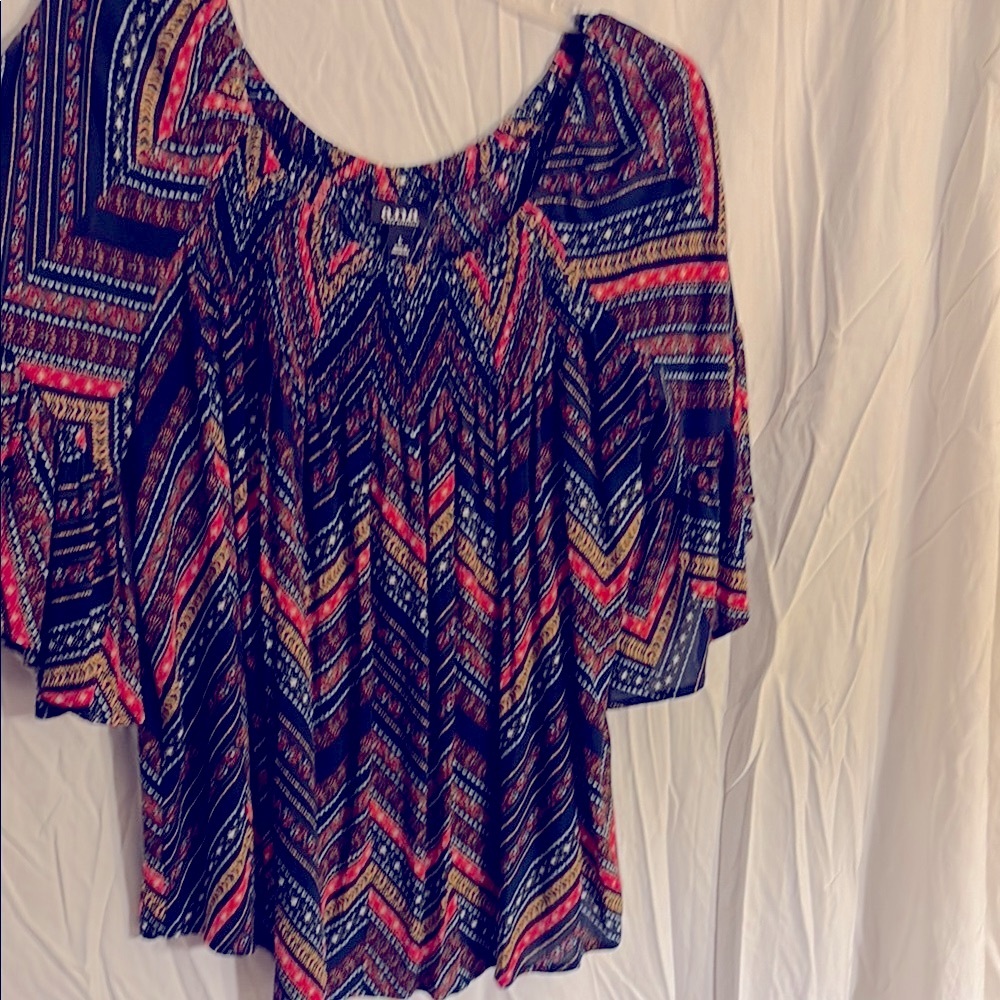 A.N.A.  Multicolor Patterned Women's Top